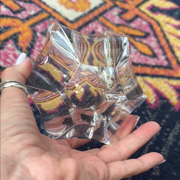 Orrefors Sweden Crystal Belle 6 Point Tulip Bowl Designed by Jan Johansson - Picture 3 of 6